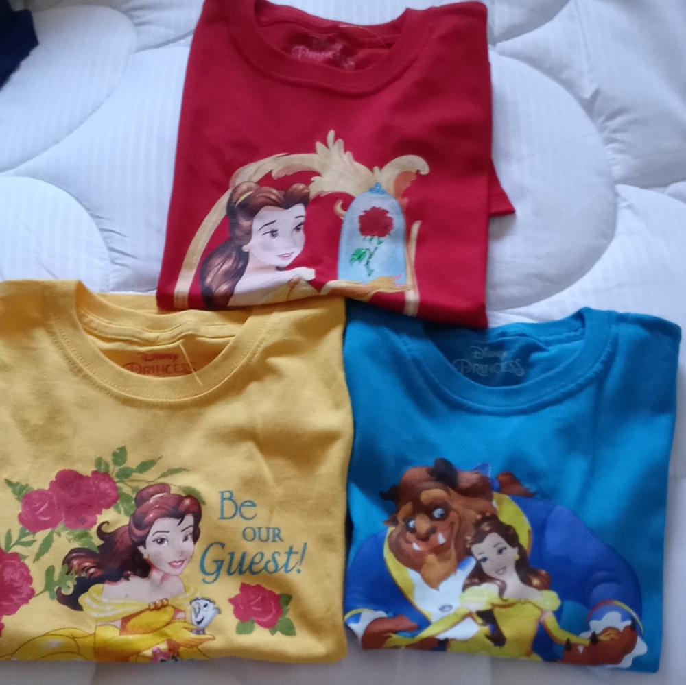 3 Disney Beauty and The Beast T Shirts